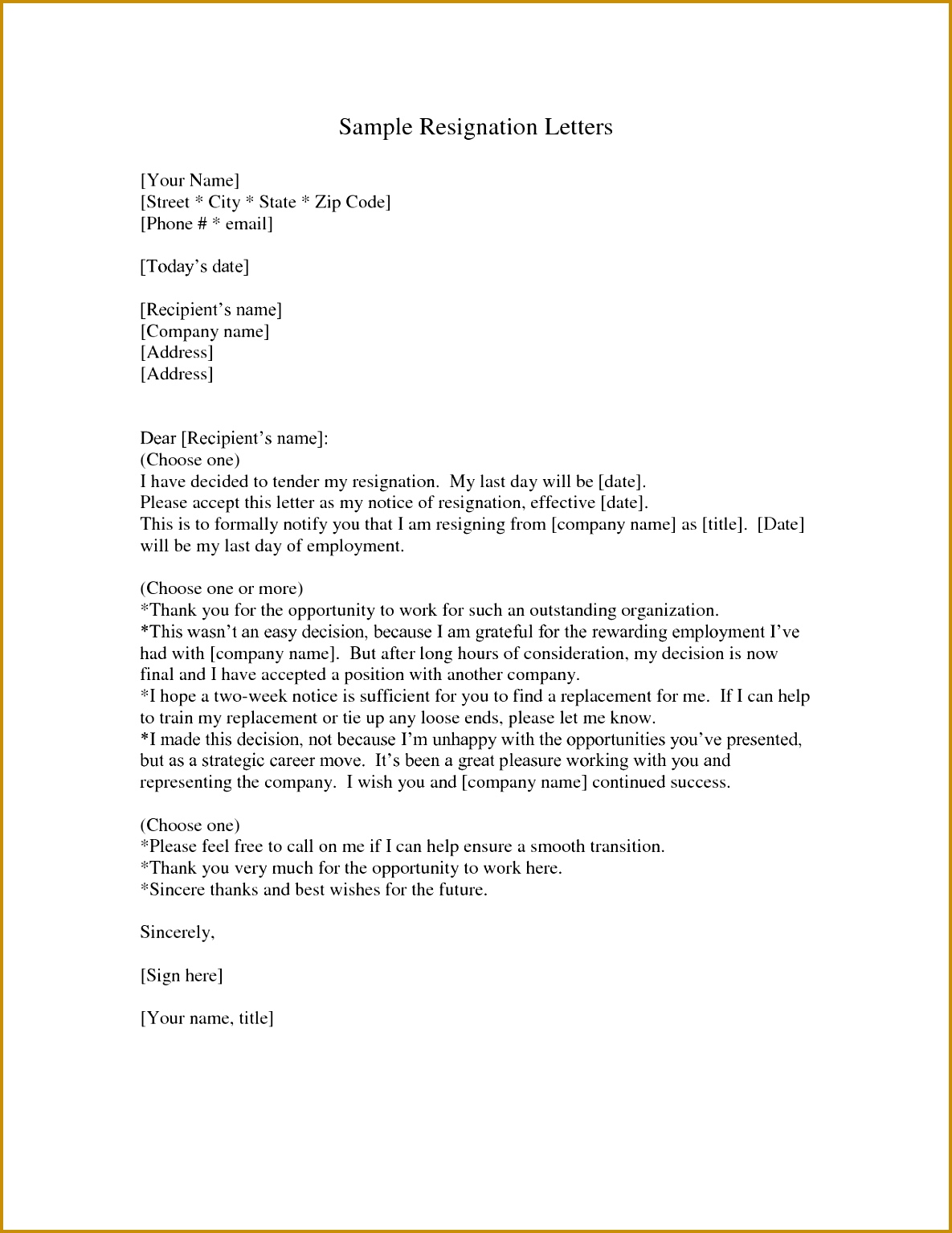 Gallery Simple Resignation Letter Inspirational Lovely Funny Resignation Letter Template 15341185