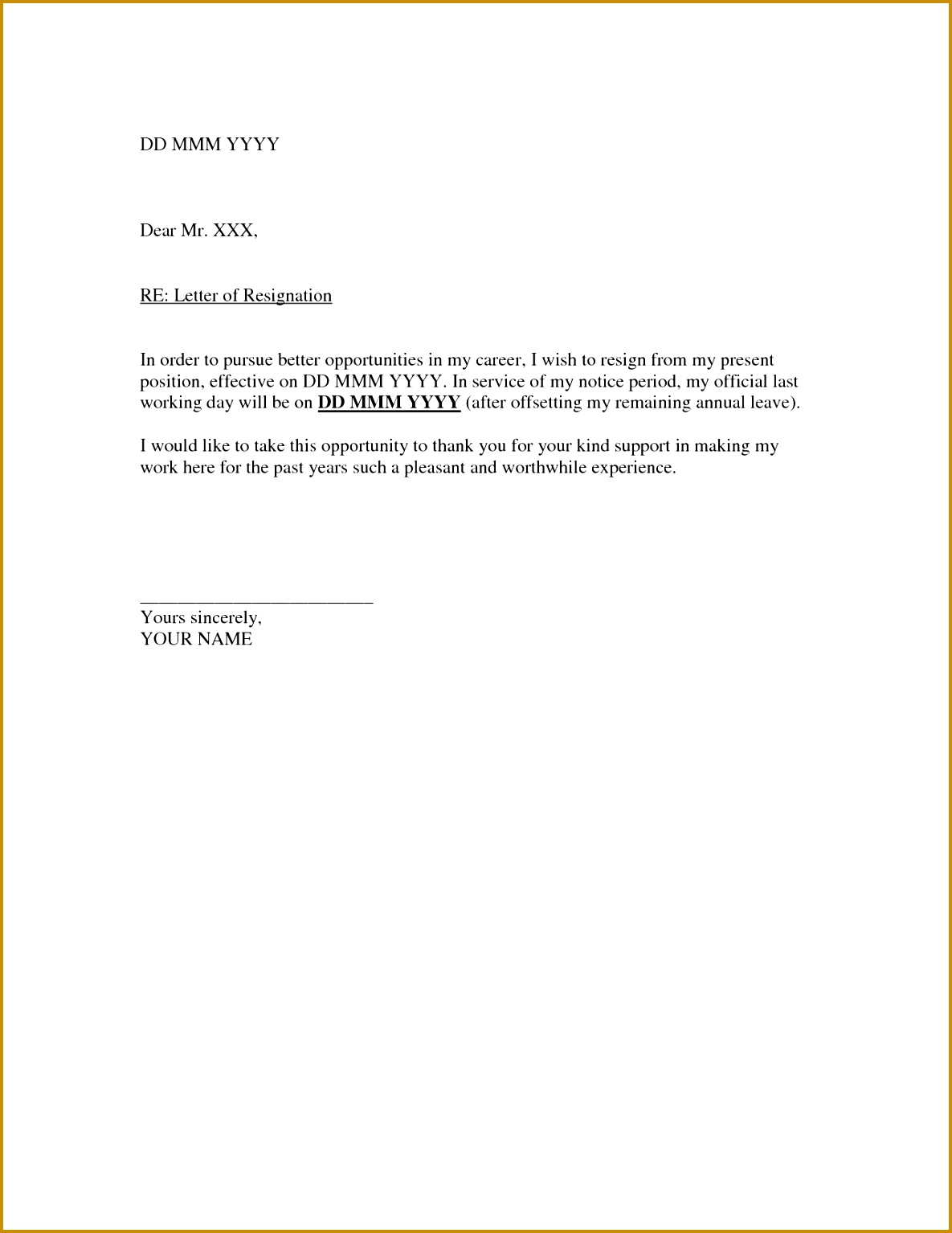 to resignation letter template letters of resignation 11851534