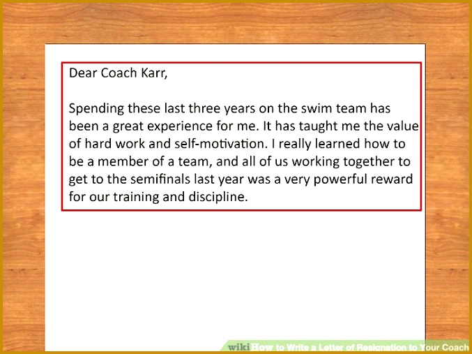 Image titled Write a Letter of Resignation to Your Coach Step 1 677507
