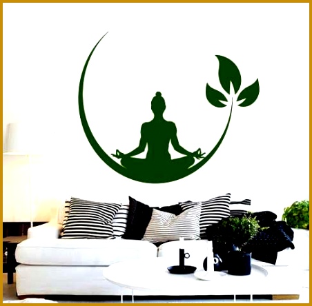Wall Cling Letters Lovely Vinyl Wall Decal Yoga Meditation Room Buddhist Zen Stickers Unique Wall 444452