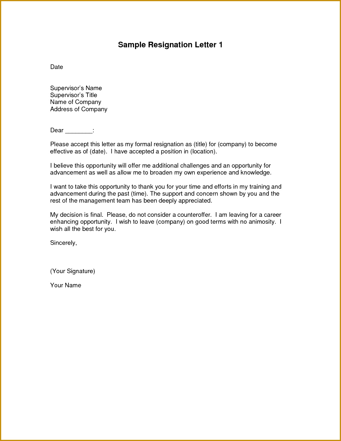 Two Week Resignation Letter Templates Elegant Two Week Resignation Letter Sample Resignation Letter format Email 15341185