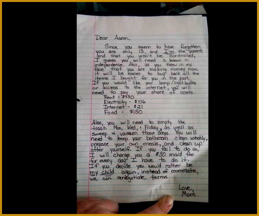 Mom Causes Controversy After Posting "Tough Love" Letter to Her Son on 524436