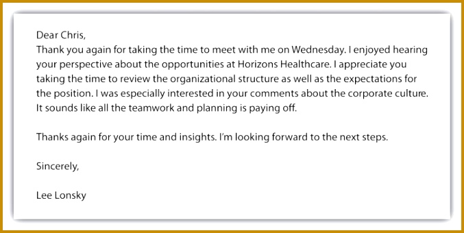 30 Inspirational Sample Job Interview Thank You Letter 340677