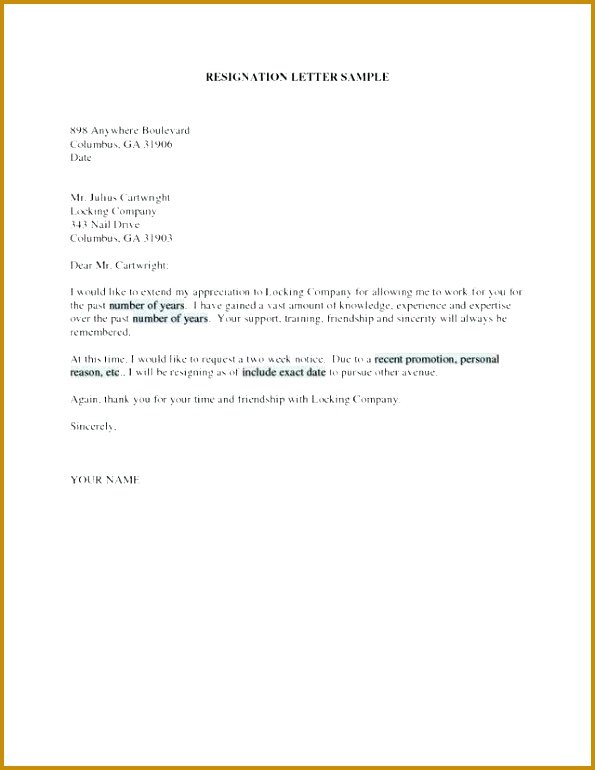 Write Resignation Letter Sample 2 Weeks Notice Recent Smart Captures Sudden Template Mons 770595