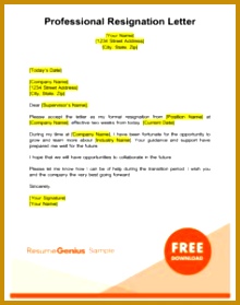 professional two weeks notice resignation letter template 279220