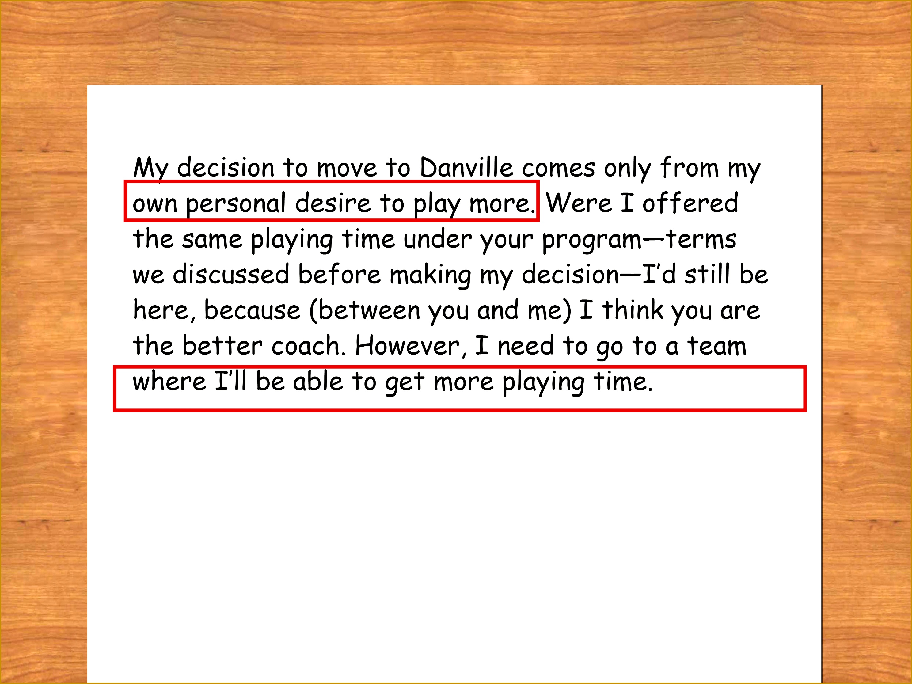 Write a Letter of Resignation to Your Coach Step 22 22322976