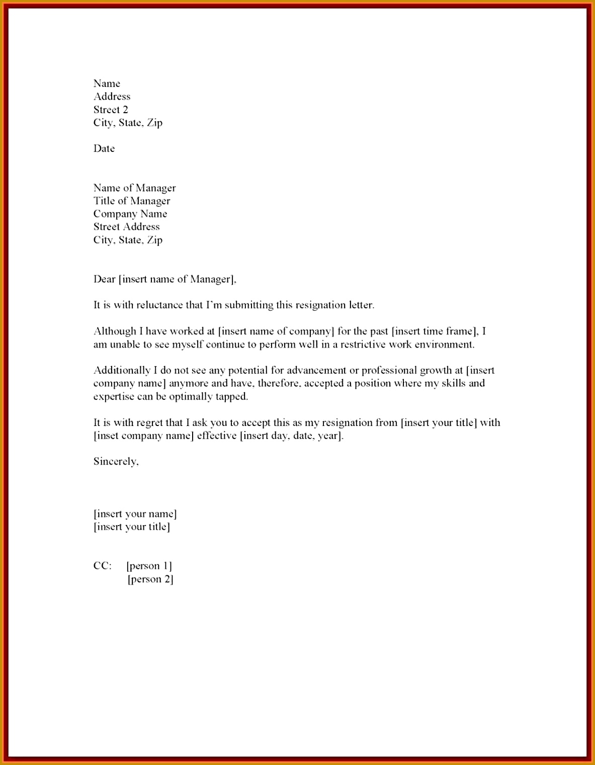 Letter Template Resignation Fresh Simple Cover Letter Cover Letter Sample Valid Resignation Letter Format To Manager 15211183