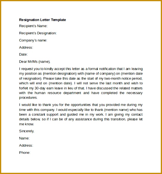 Resignation Letter Sample Elegant Related Post 584544