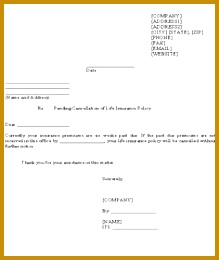 sample letter for pending cancellation life insurance policy how write cancel lease template 260219