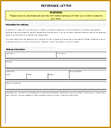 Free Letter of Reference Sample 418362