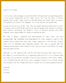 Sample Letter of Re mendation for Teacher 18 Documents in Word 274219