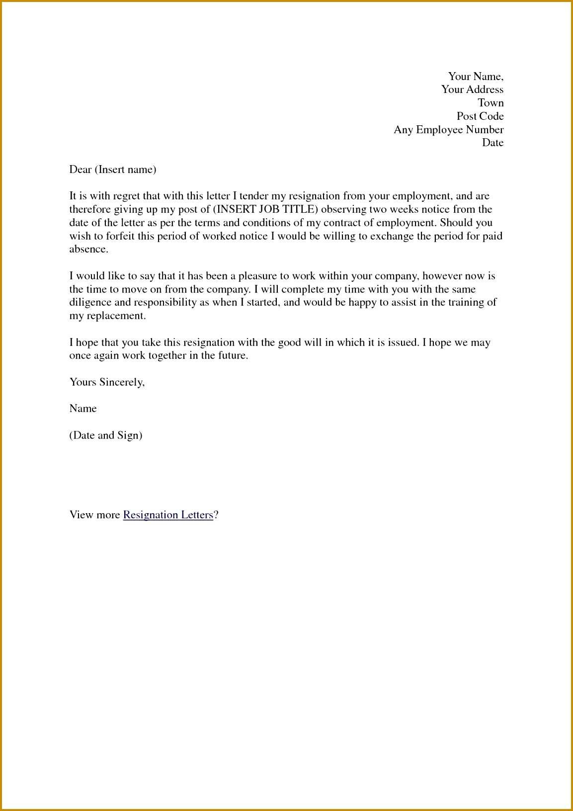 Sample Resignation Letter 2 Weeks Notice Fancy Sample Resignation ylnas Sample Resignation Letter 2 Weeks Notice Fancy Sample Resignation Letter 2 Weeks Notice About Letter 16311153