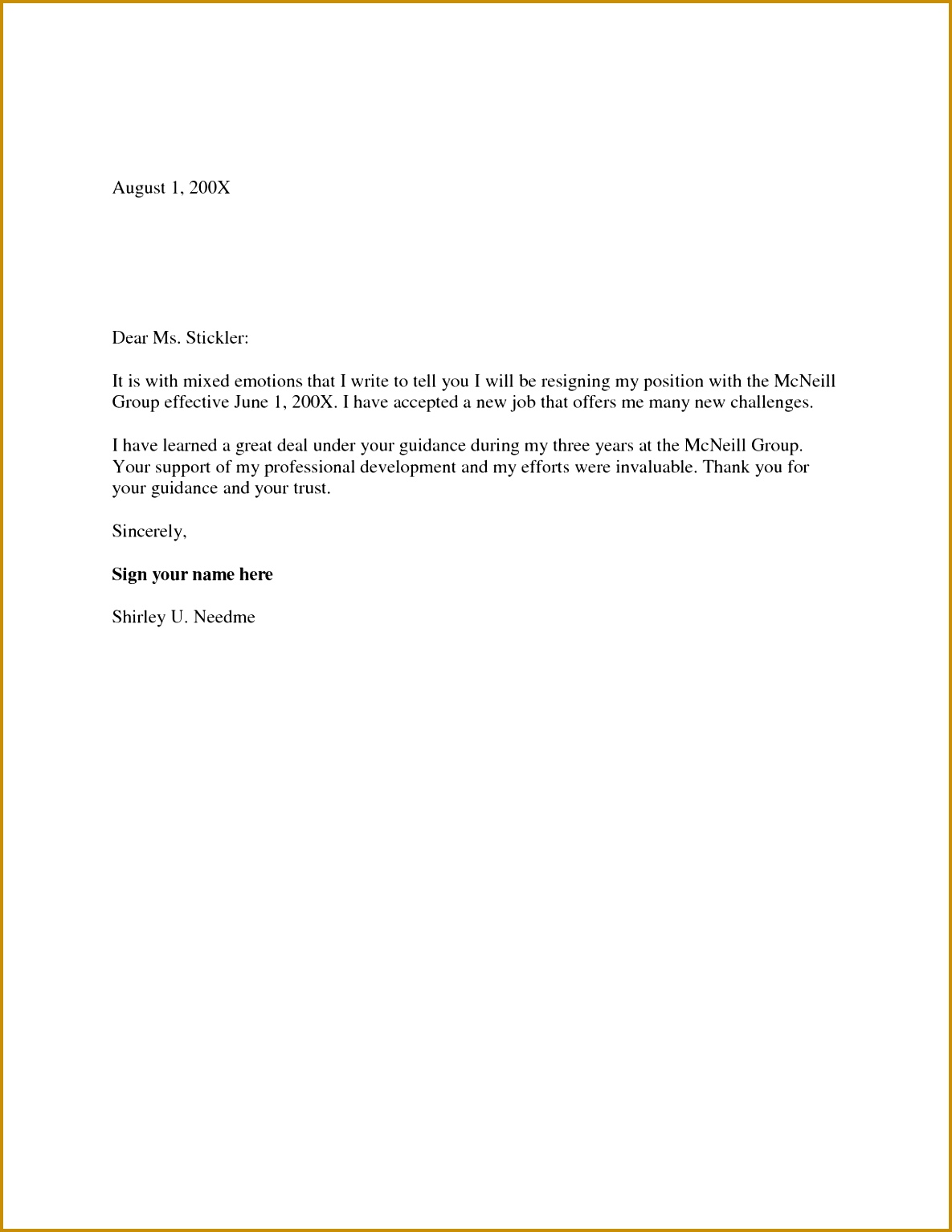 sample resignation letters 2 week notice 8 free 15341185