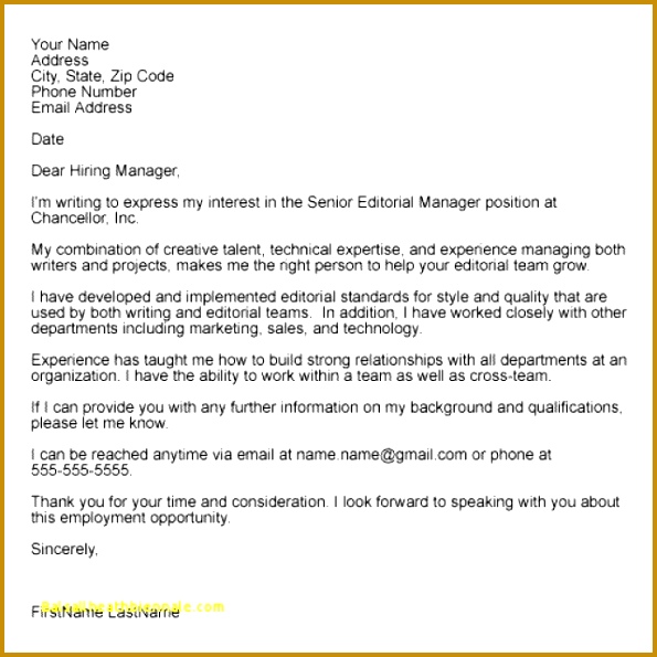 Letter Employment Example Lovely Get formatting Tips for Posing A Job Winning Cover Letter 595595