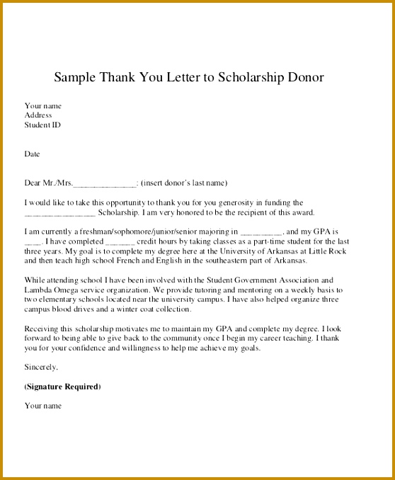 Free Thank You Letter 678558