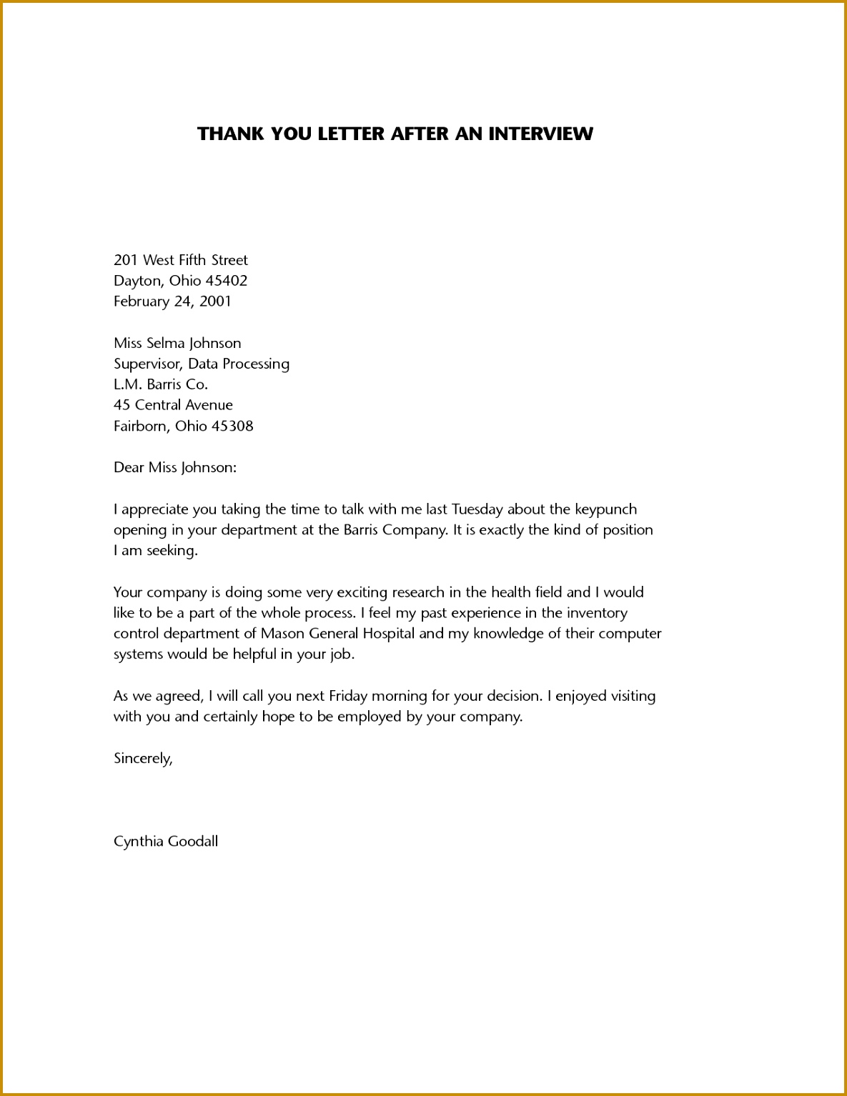 Interview Follow Up Letter Template Word Copy Thank You Letter After Interview Examples Asafonec 15341185