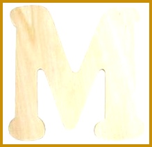 Unfinished Wooden Letter "R" 219212