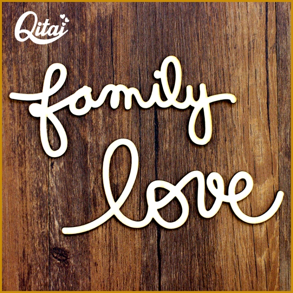 QITAI 24 Pieces lot Simple Wood Letters Alphabet Love Family Home Decor Wooden Love Letters 595595