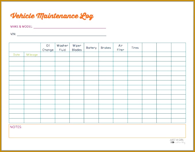 Best Vehicle Maintenance Log Ideas Auto 527677
