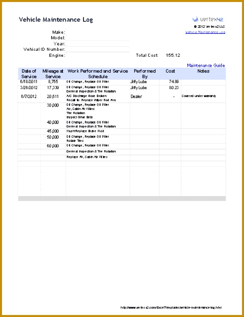 Keep Track Your VehicleS Maintenance And Repairs With This 491637