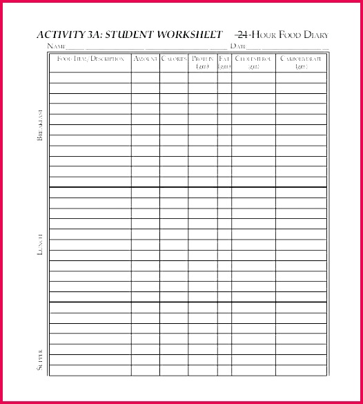 Diabetic Daily Log Sheet Best Printable Healthy Habits Goals Tracking Sheets for Kids Eating