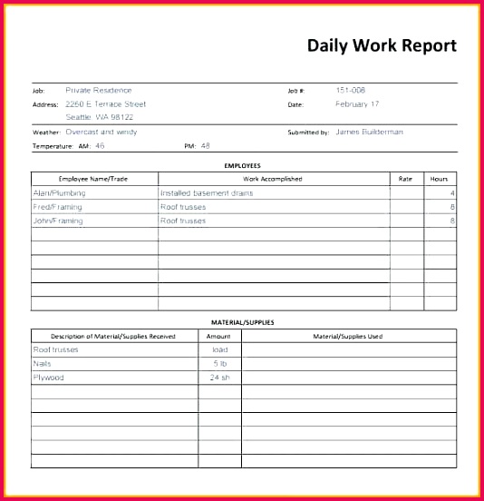 daily project status report template us weekly work progress format in excel