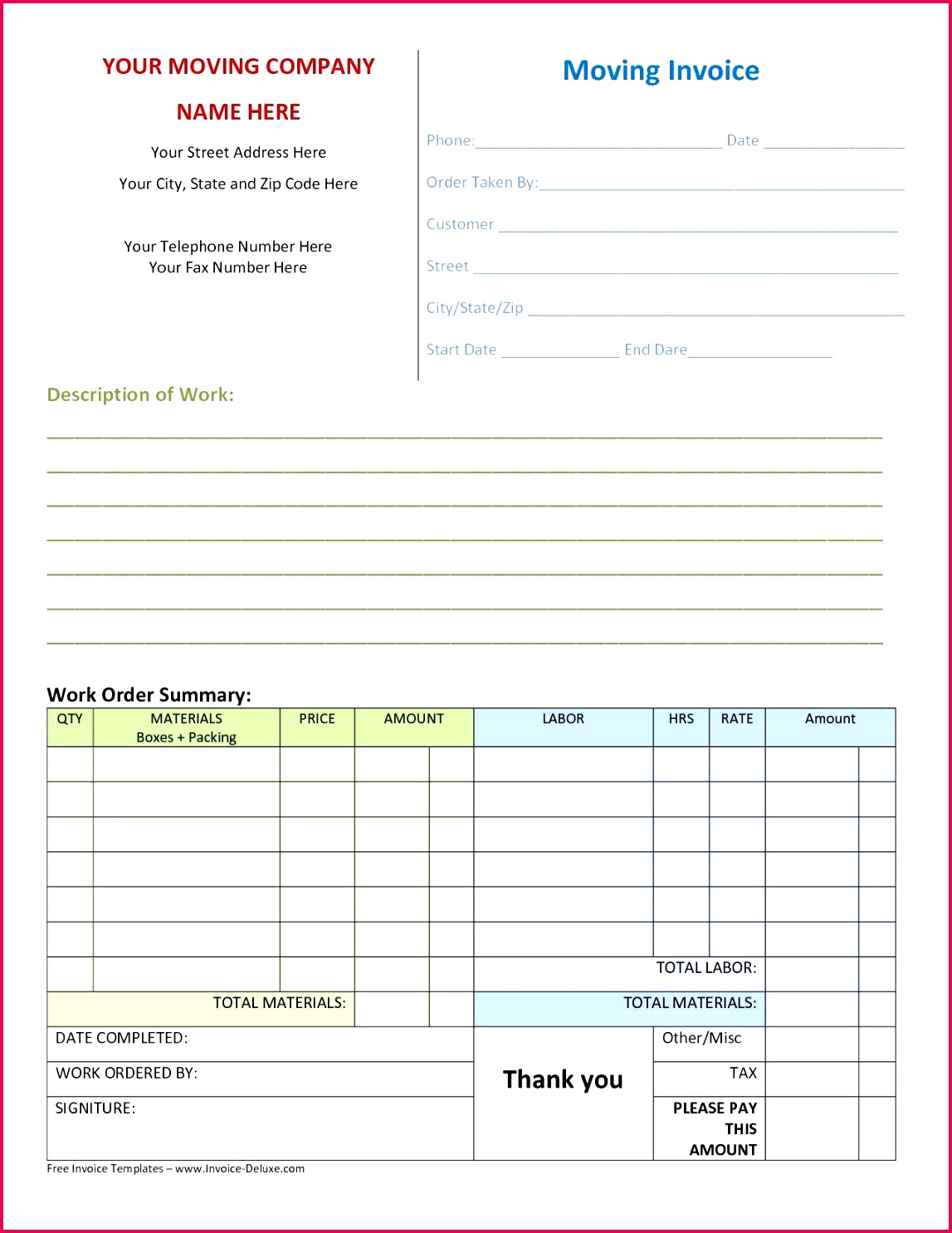 Labor Invoice Examples E Invoice Template and Purchase order Spreadsheet and 13w 0d Sample