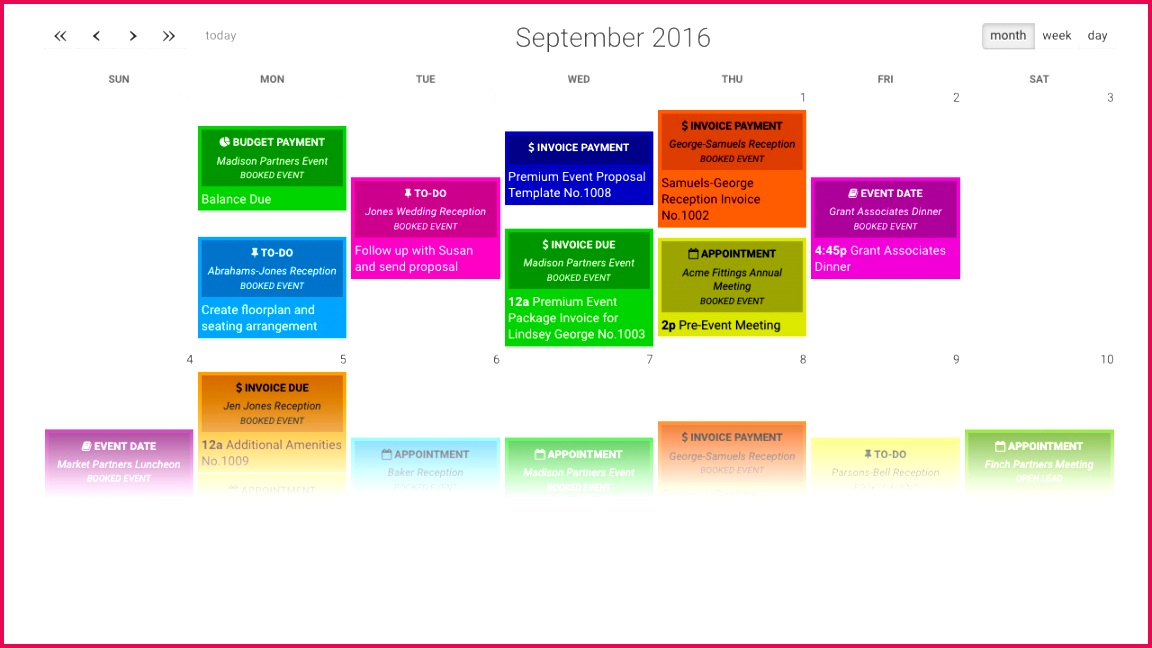Color Coded Calendars Attendee Manager