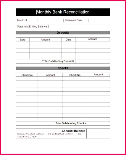Trust Account Reconciliation Template by Best s Bank Balance Template Bank Reconciliation