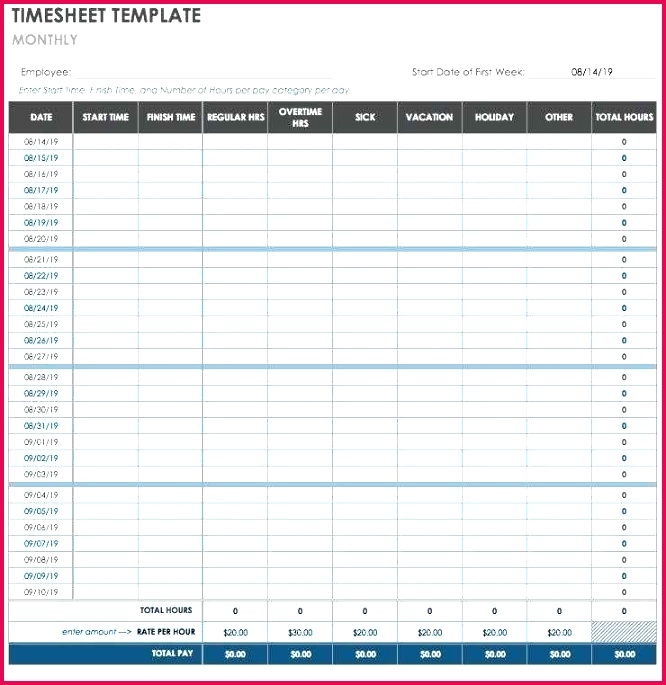 Monthly Timesheet Excel Spreadsheet Fresh Weekly Timesheet Template Excel Templateideas Co