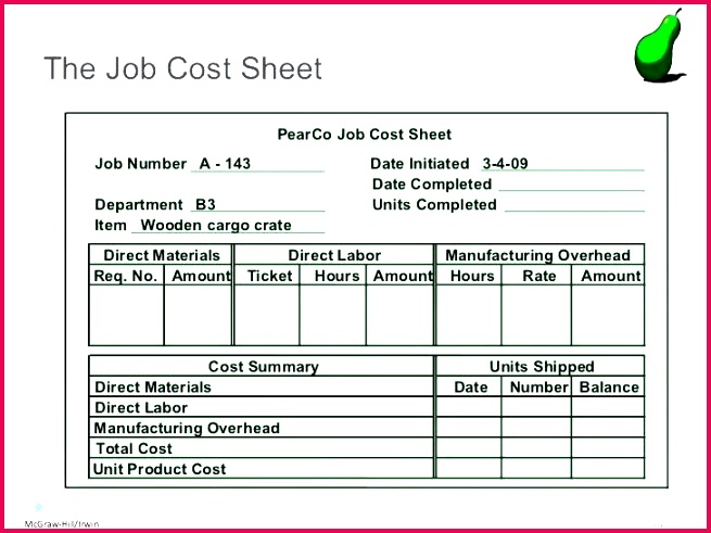 Job Cost Sheet Template Costing System 9 Perfect Likewise Free Labor Rate Example