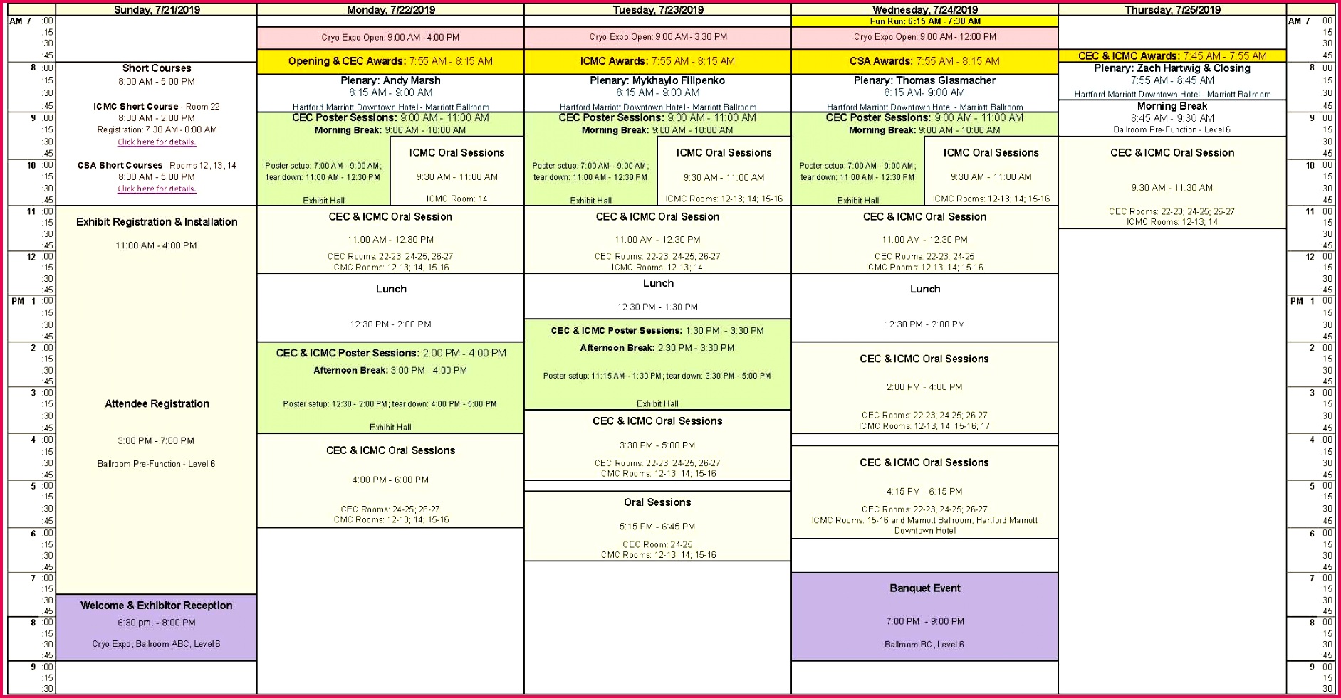 on the image below to the Schedule at a Glance in PDF format