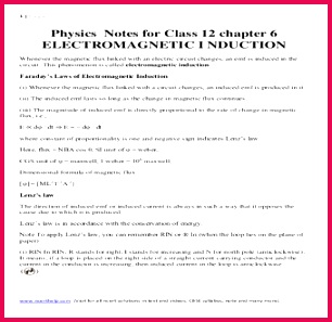 Electro Magnetic Induction Class 12 notes