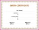 3 Baby Birth Certificate Printable