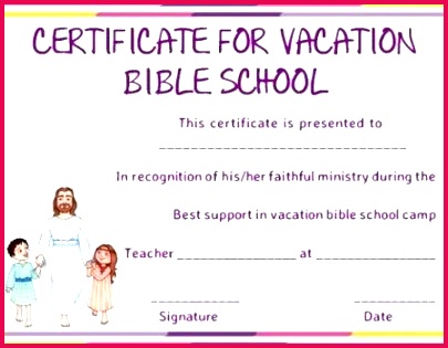 certificate of pletion template vacation bible school 2017 certificates printable