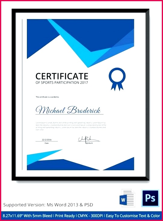 images of sports certificate participation template certificates templates design free