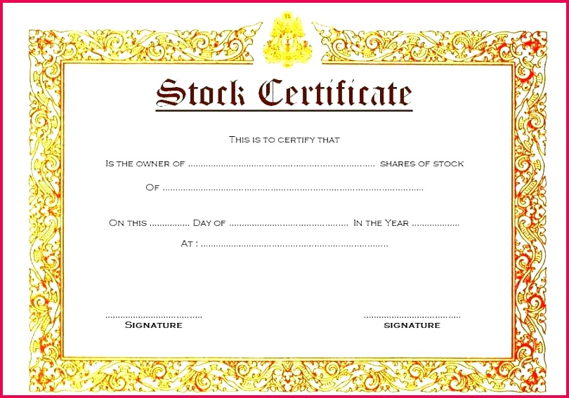 corporate stock certificates template free elegant certificate 9 the best of blank forms