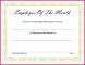 5 Employee Of the Month Certificate Template Pdf