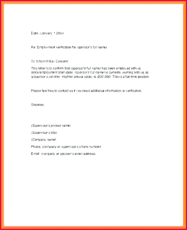 sample salary confirmation letter from employer proof of employment uk visa 4