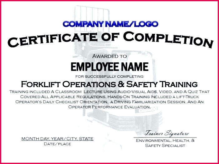forklift certification training video lovely certificate templates card template free of unique gallery operator certified wallet