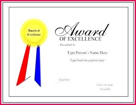certificate of excellence template free word pretty formal award templates