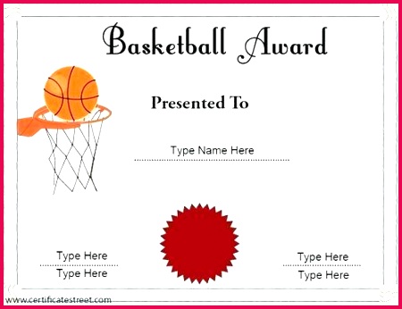 orange simple sport certificate template football white basketball