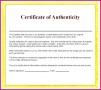 4 Free Certificate Of Authenticity Template Art