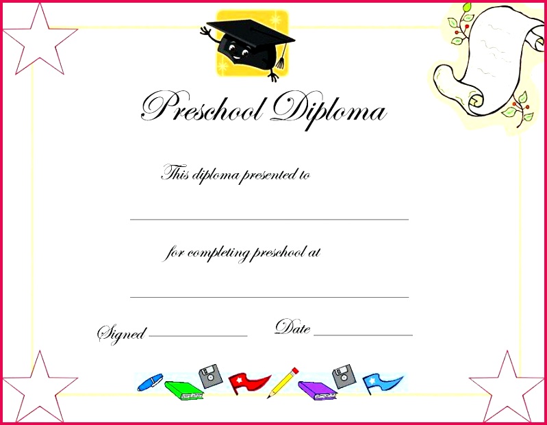 preschool graduation certificate template free invitations printable