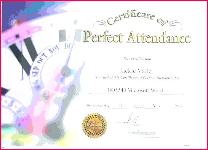 perfect attendance certificate template free printable image large award word literals can be defined as another perf