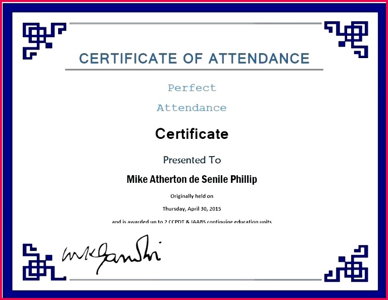attendance certificate template word free sample perfect as microsoft