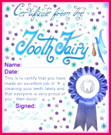 tooth fairy certificate well done for cleaning your teeth e 246x300