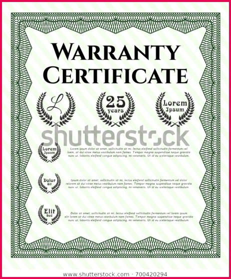 green warranty certificate template guilloche 600w