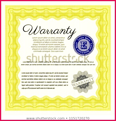 yellow warranty certificate template retro 450w