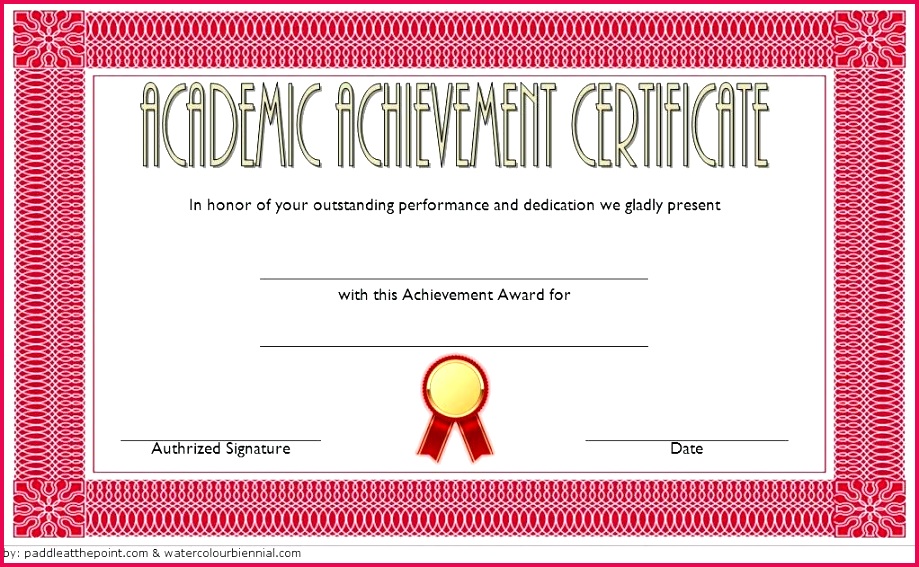 academic achievement certificate template outstanding award excellence 3 paddle at the point